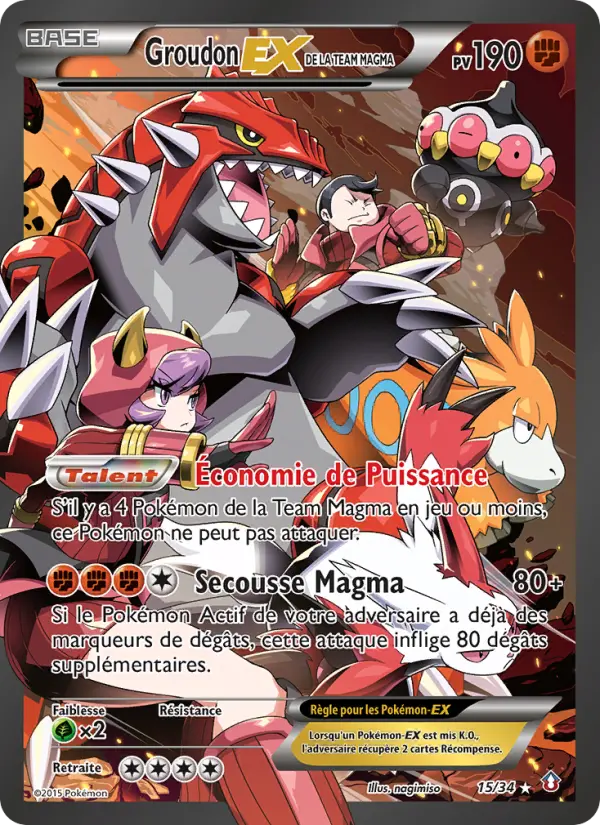 Groudon EX de la Team Magma #15 — Double Danger
