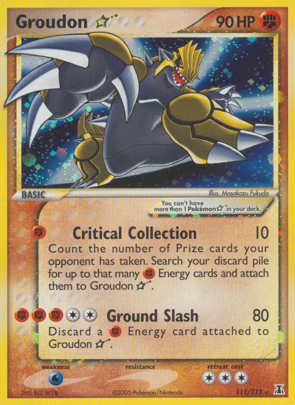 Groudon Gold Star #111 — Delta Species