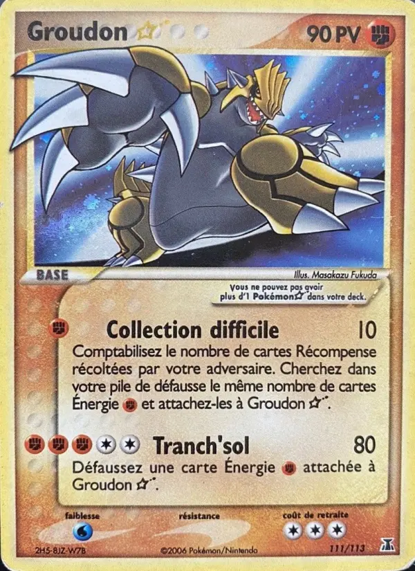 Groudon Gold Star #111 — EX Espèces Delta