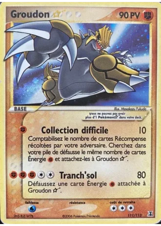 Groudon Gold Star #111/113 — EX Espèces Delta