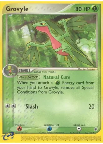 Grovyle #32/109 — EX Rubino & Zaffiro