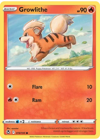 Growlithe #019/195 — Silver Tempest