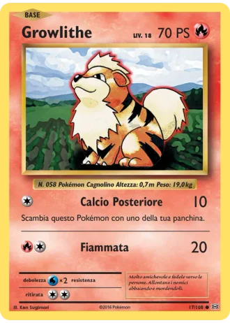 Growlithe #17/108 — Evoluzioni