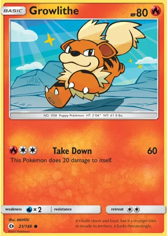 Growlithe #21 — Sun & Moon