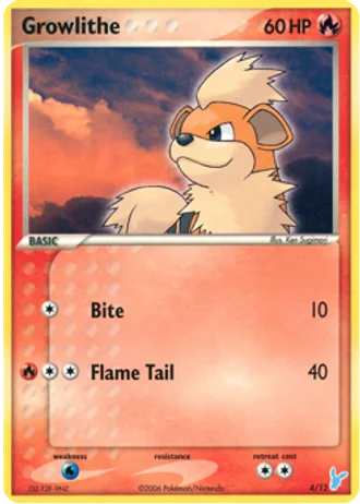 Growlithe #4 — EX trainer Kit 2 (Minun)