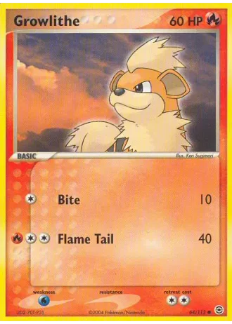 Growlithe #64 — FireRed & LeafGreen