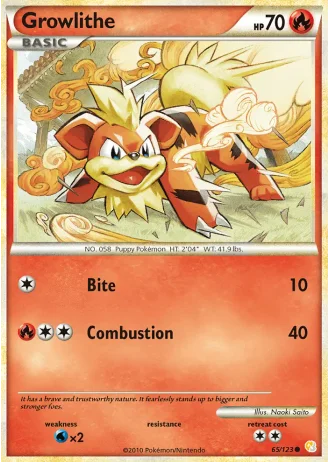 Growlithe #65/123 — HeartGold SoulSilver