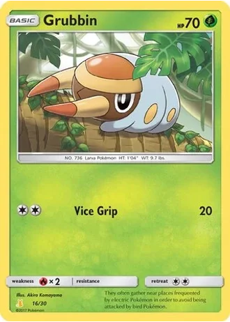 Grubbin #16 — SM trainer Kit (Alolan Raichu)