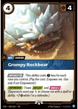 Grumpy Rockbear #050/166 — Organized Play Promos