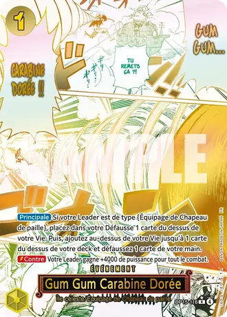 Gum Gum Carabine Dorée (OP15-116) (Alternative Art) — Aventure sur l'Île de Dieu (OP15-EB04)