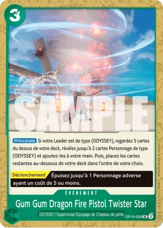 Gum Gum Dragon Fire Pistol Twister Star (OP10-039) — Sang Royal (OP10)