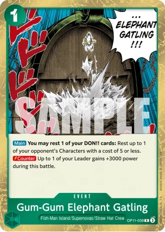 Gum-Gum Elephant Gatling (OP11-038) — A Fist of Divine Speed (OP11)