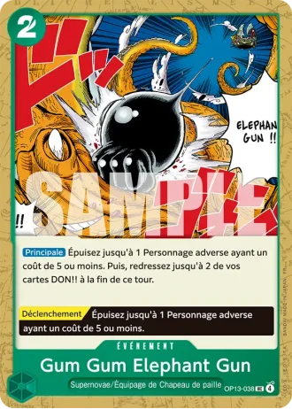 Gum Gum Elephant Gun (OP13-038) — Successeurs (OP13)