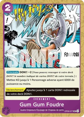 Gum Gum Foudre (OP09-077) (Pirate Foil) — ONE PIECE CARD THE BEST vol.2 (PRB02)
