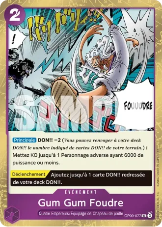 Gum Gum Foudre (OP09-077) (Reprint) — ONE PIECE CARD THE BEST vol.2 (PRB02)