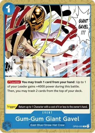 Gum-Gum Giant Gavel (OP03-055) (Reprint) — One Piece The Best (PRB01)
