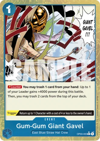 Gum-Gum Giant Gavel (OP03-055) (Textured Foil) — One Piece The Best (PRB01)