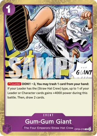 Gum-Gum Giant (OP09-078) (Reprint) — One Piece Card The Best Vol.2(PRB02)