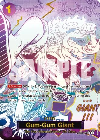 Gum-Gum Giant (OP09-078) (Special Rare) — One Piece Card The Best Vol.2(PRB02)