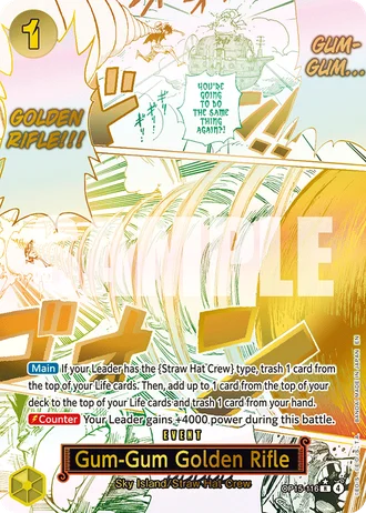 Gum-Gum Golden Rifle (OP15-116) (Alternative Art) — Adventure on Kami's Island (OP15-EB04)
