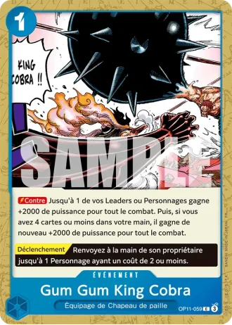 Gum Gum King Cobra (OP11-059) — Des Poings Vifs Comme l'Éclair (OP11)
