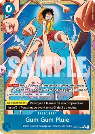 Gum Gum Pluie (OP02-068) (Alternative Art) — ONE PIECE CARD THE BEST vol.2 (PRB02)
