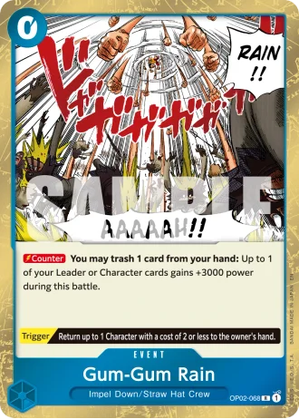 Gum-Gum Rain (OP02-068) (Reprint) — One Piece Card The Best Vol.2(PRB02)