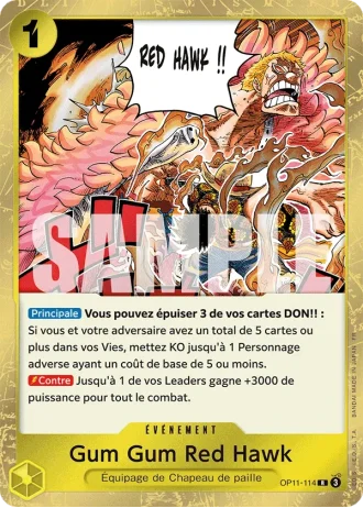Gum Gum Red Hawk (OP11-114) — Des Poings Vifs Comme l'Éclair (OP11)