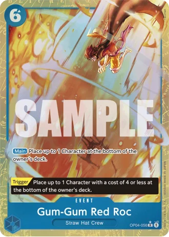 Gum-Gum Red Roc (OP04-056) (Alternative Art) — One Piece The Best (PRB01)