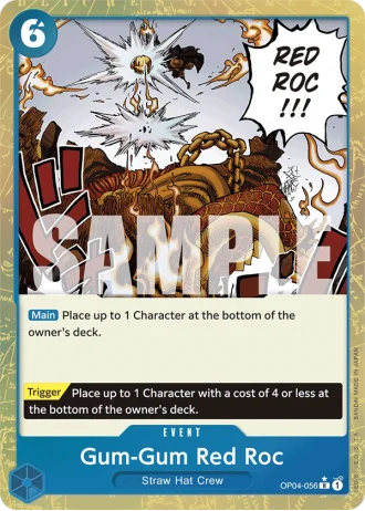 Gum-Gum Red Roc (OP04-056) (Textured Foil) — One Piece The Best (PRB01)