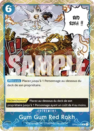 Gum Gum Red Rokh (OP04-056) (Alternative Art) — ONE PIECE CARD THE BEST (PRB01)
