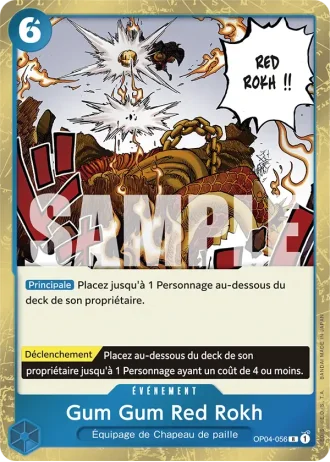 Gum Gum Red Rokh (OP04-056) (Textured Foil) — ONE PIECE CARD THE BEST (PRB01)