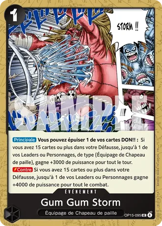 Gum Gum Storm (OP15-095) — Aventure sur l'Île de Dieu (OP15-EB04)