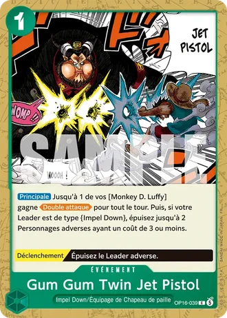 Gum Gum Twin Jet Pistol (OP16-039) — L'Heure de la Bataille Décisive (OP16)