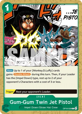 Gum-Gum Twin Jet Pistol (OP16-039) — The Time of Battle (OP16)