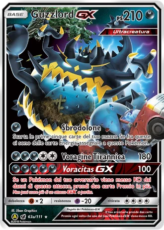 Guzzlord GX #63a — Carta alternativa A gialla