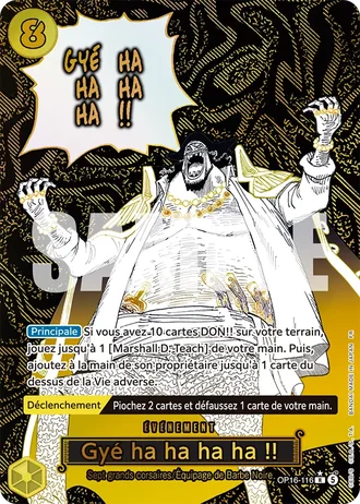 Gyé ha ha ha ha !! (OP16-116) (Alternative Art) — L'Heure de la Bataille Décisive (OP16)