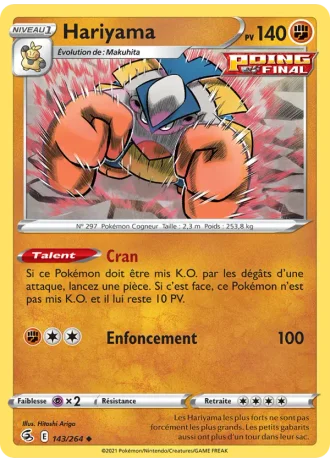 Hariyama #143 — Poing de Fusion