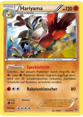 Hariyama #52/111 — Fliegende Fäuste