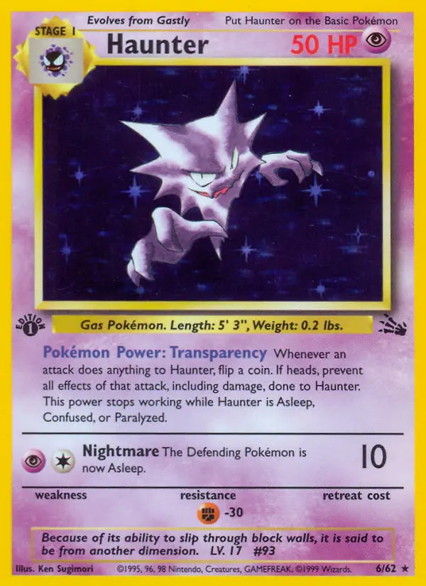 Haunter (1st Edition) #6 — Fossil (1st Edition)