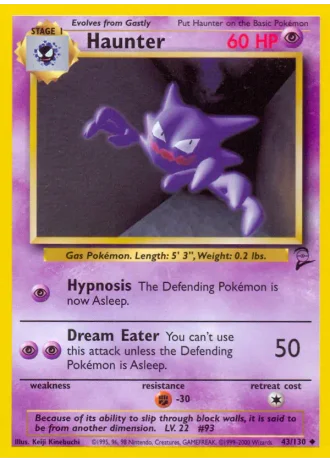 Haunter #43/130 — Base Set 2