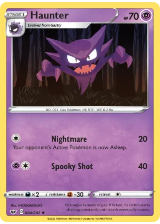 Haunter #84/202 — Sword & Shield