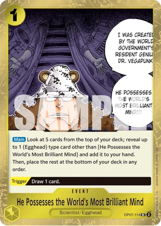 He Possesses the World's Most Brilliant Mind (OP07-114) (Pirate Foil) — One Piece Card The Best Vol.2(PRB02)