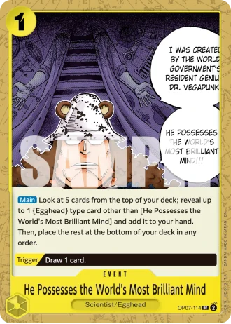 He Possesses the World's Most Brilliant Mind (OP07-114) (Reprint) — One Piece Card The Best Vol.2(PRB02)