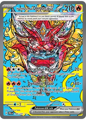 Hearthflame Mask Ogerpon ex #148/131 — Prismatic Evolutions