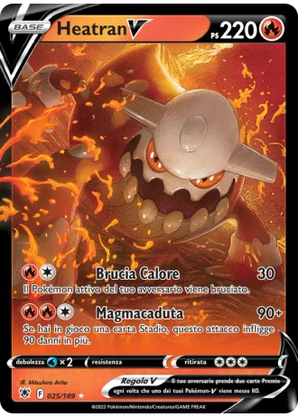 Heatran V #025/189 — Lucentezza Siderale