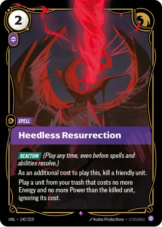 Heedless Resurrection #142/219 — Unleashed