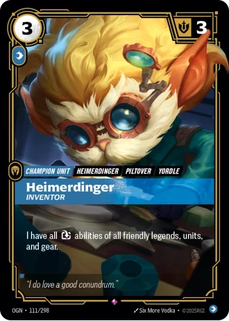 Heimerdinger, Inventor #111/298 — Origins
