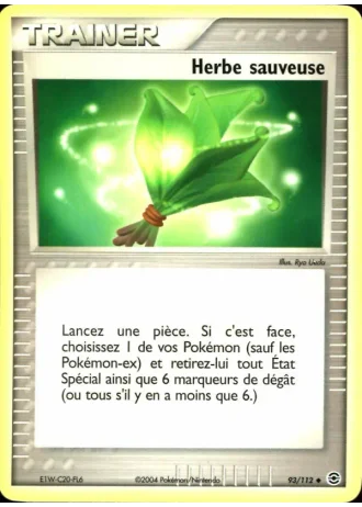 Herbe sauveuse #93/112 — EX Rouge Feu & Vert Feuille