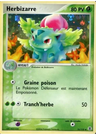 Herbizarre #35/112 — EX Rouge Feu & Vert Feuille